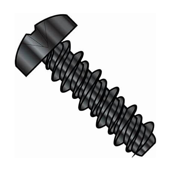 Self-Drilling Screw, #6-19 x 5/16 in, Black Oxide Steel Pan Head Phillips Drive, 10000 PK