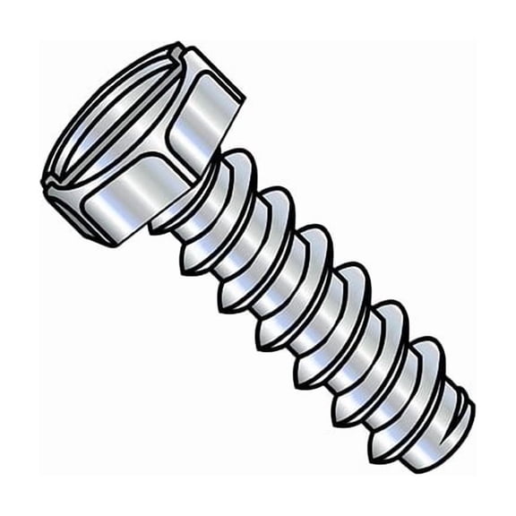 Self-Drilling Screw, #6-20 x 3/8 in, Zinc Plated Steel Flange Hex Head External Hex Drive, 10000 PK