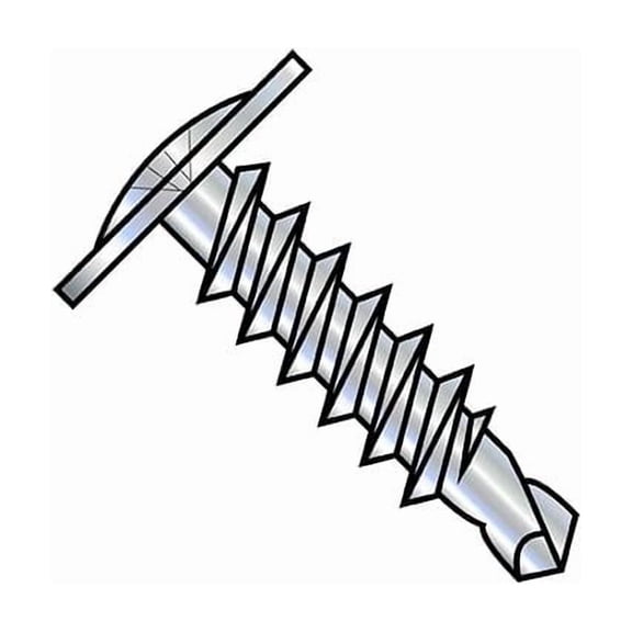 Self-Drilling Screw, #8-18 x 1-3/4 in, Zinc Plated Steel Truss Head Phillips Drive, 3000 PK