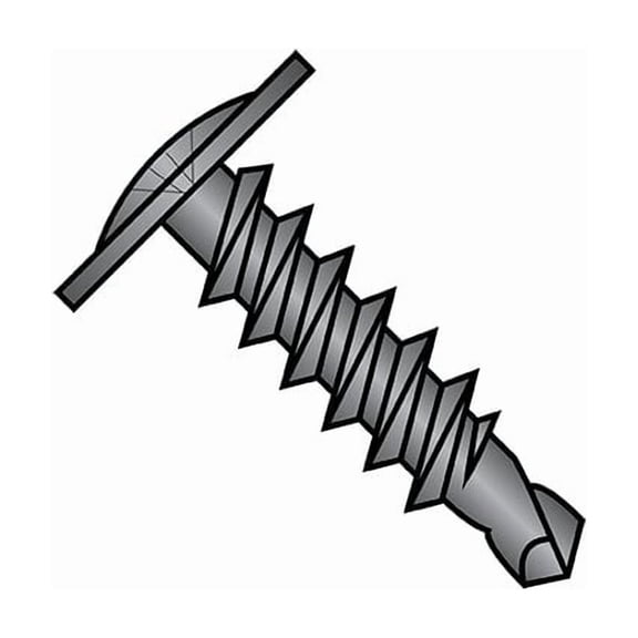 Self-Drilling Screw, #8-18 x 1-5/8 in, Black Oxide Steel Truss Head Phillips Drive, 3000 PK