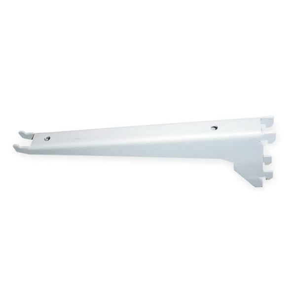 White Powder Coated Steel Double Slotted Shelf Bracket