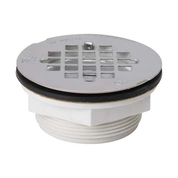 Manufacturer Varies Shower Drain,Compression,PVC,SS Grid 133-102