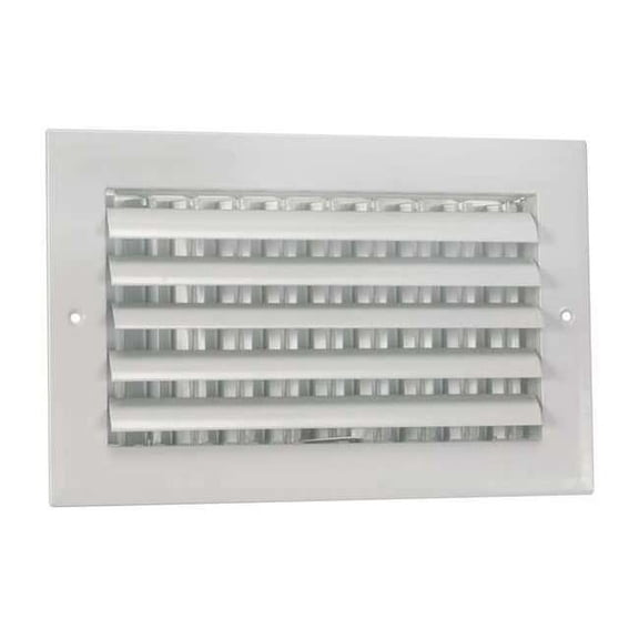 Sidewall/Ceiling Register 7.875 X 13.75, White, Aluminum