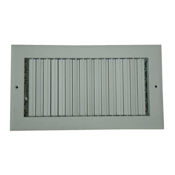 Sidewall/Ceiling Register 7.75 X 13.75, White, Aluminum