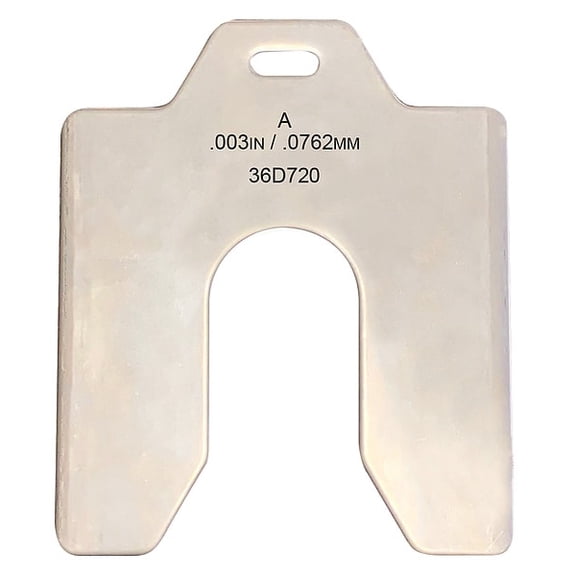 Slotted Shim 2 x 2" x 0.003", Pk20 36D720
