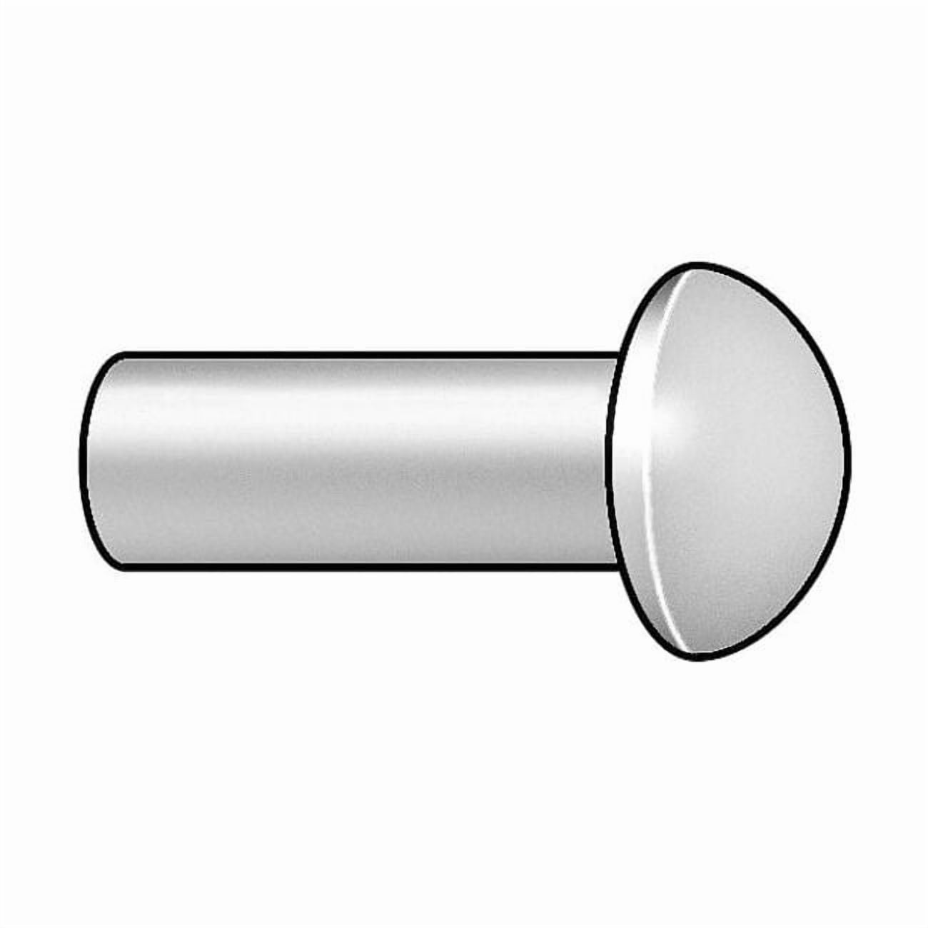 Solid Round Rivet Solid Rivet, Round Head, 0.125 in Dia., 0.5 in L, Steel Body, 415 PK ...
