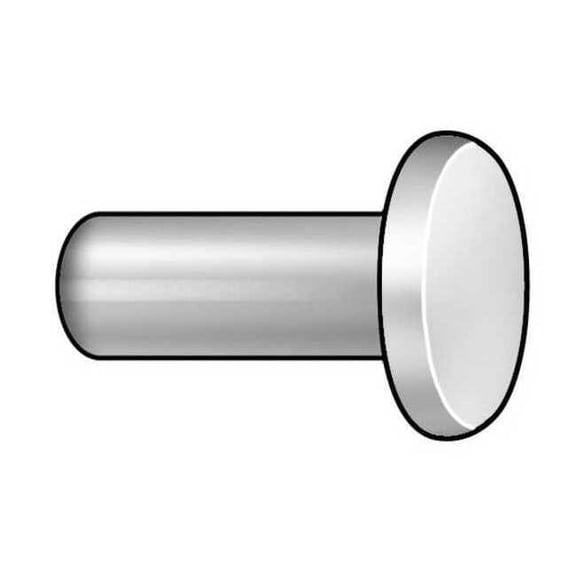Manufacturer Varies Solid Rivet,3/4 in L,Flat,PK250 42A0412-EA-250