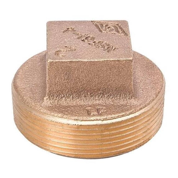 Manufacturer Varies Brass Plug, MNPT, 1-1/2" Pipe Size 22UL33