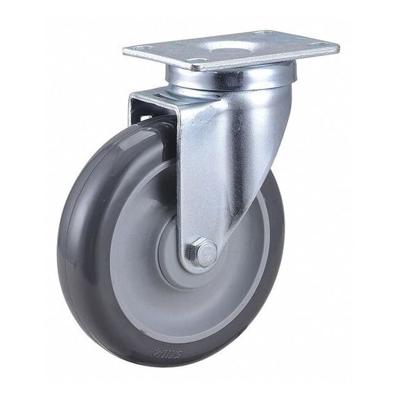 Manufacturer Varies Swivel Plate Caster,5 in Dia,315 lb,Gray 2G045
