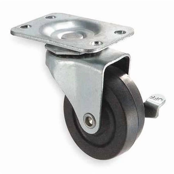 Manufacturer Varies Plate Caster,Swivel,Rubber,2 1/2"H 1UHJ1