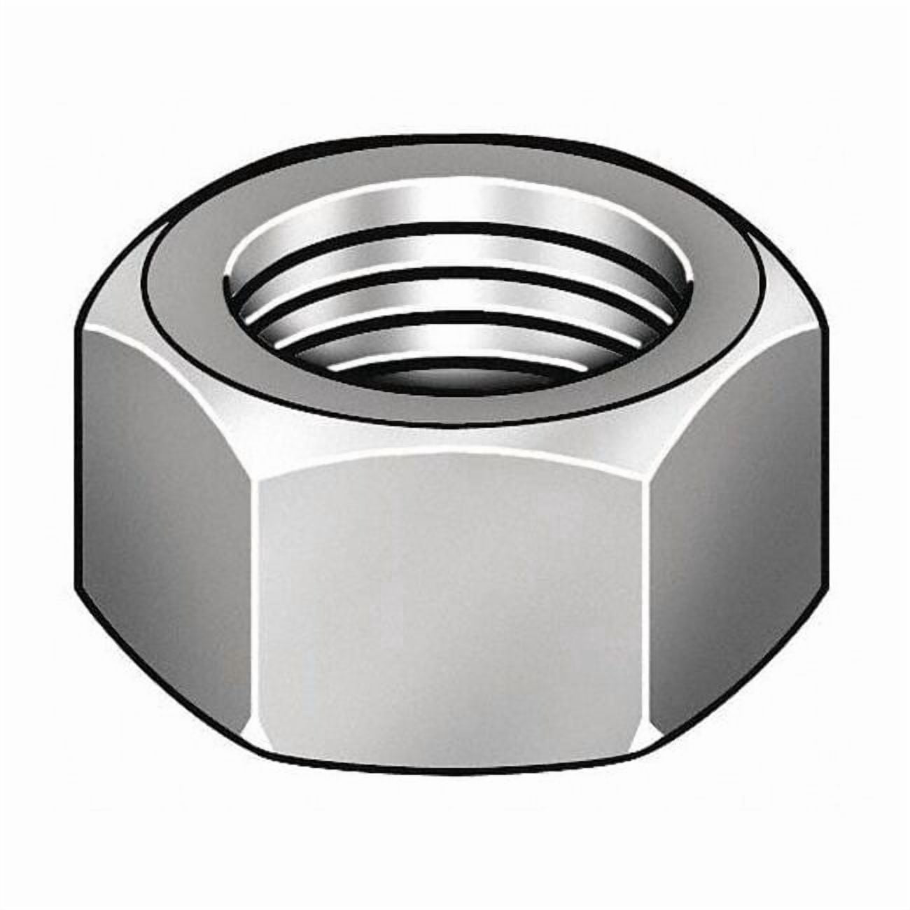 Hex Nut, 1-5/8"-5-1/2, Steel, Grade 2, Black Oxide, 1-25/64 in Ht HNI2162-001BX