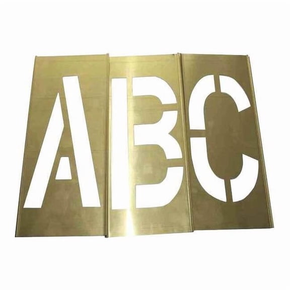 Manufacturer Varies Stencil Set,Letters, Punctuation,Brass, 20Y508 20Y508