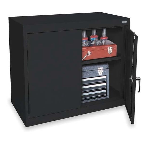 Manufacturer Varies Storage Cabinet,30"x36"x18",Black,1Shlv 1UFC1