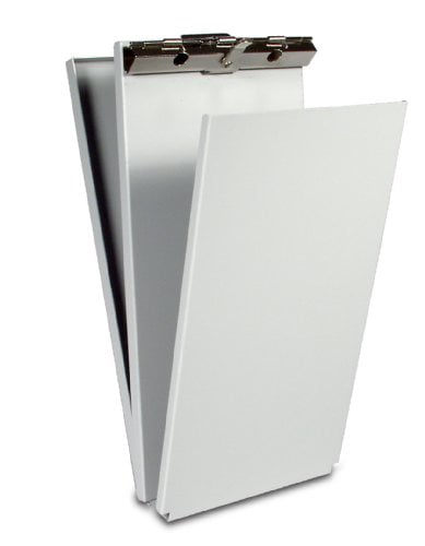 Saunders Storage Clipboard - 1.50" Capacity - 1 Compartment - Top Opening - 5.66" X 9.50" - Aluminum - Silver (SAU10007)