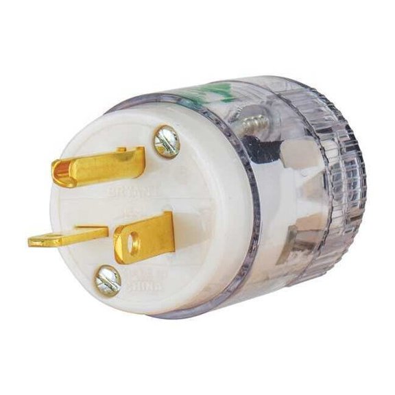 Straight Blade Plug, 5-20P, 20 A, 125V AC, 2 Pole, Screw Terminals, Grounded