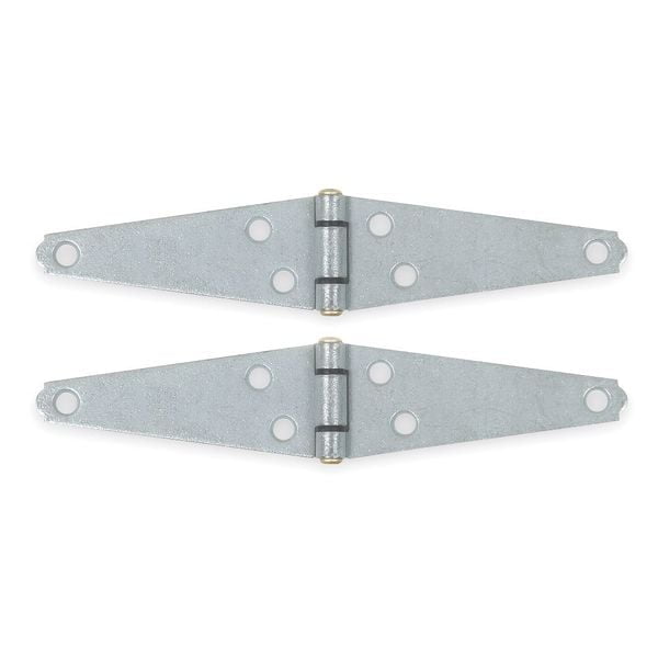 Galvanized Steel 8" Strap Hinge with Rounded Corners