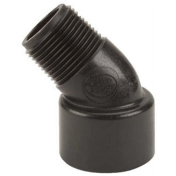 45 Degree Street Elbow, Polypropylene, 3/4", Schedule 80, 300 psi Max Pressure SL075-45