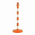 thumbnail image 1 of 2.5" Diameter Striped Stanchion - Safety Orange / White, 6 pk 96422-6, 1 of 1