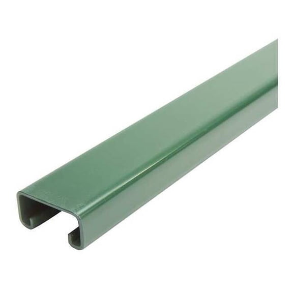 Single Channel Strut, Solid, Steel, Painted, None Hole Size, Green
