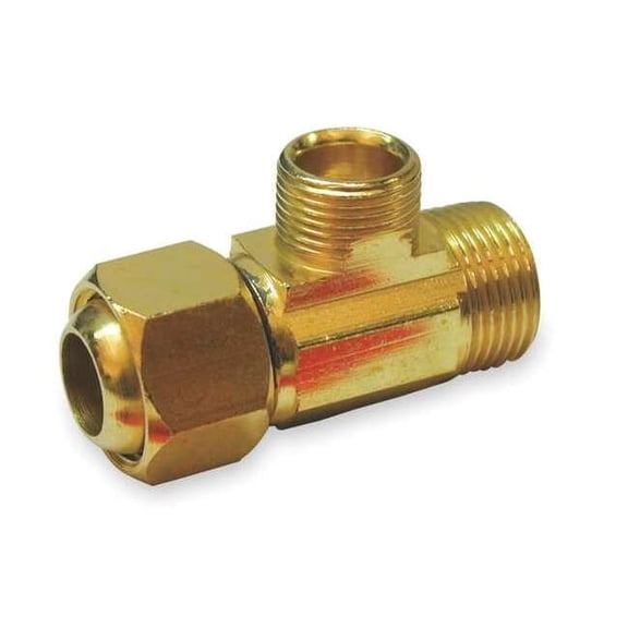 1/4" Compression x IPS Brass Supply Stop Extender Tee