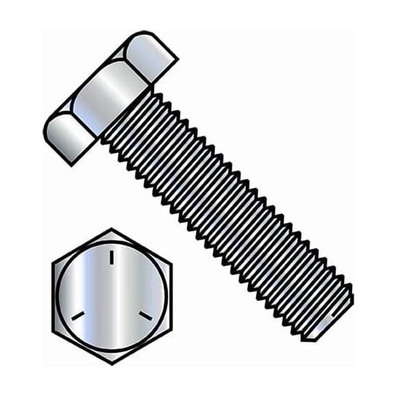Grade 5, 7/16"-20 Hex Head Tap Bolt, Zinc Plated Steel, 2 in L, 100 PK 4432BHT5