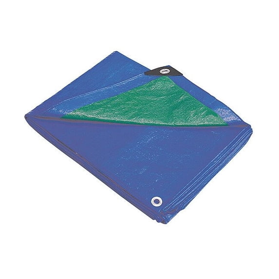 Standard Duty Tarp, 9 ft 6 in x 11 ft 4 in, 5.1 Mil, Blue, Polyethylene 2W694