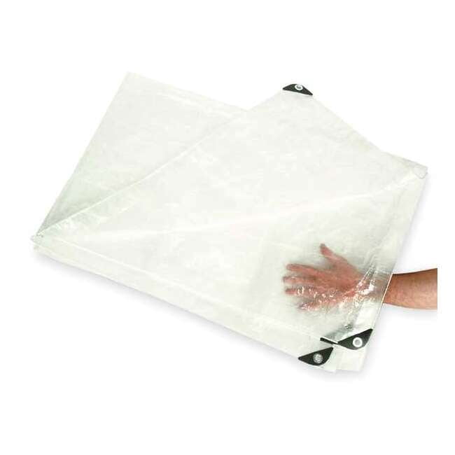 Standard Duty Tarp, 48 ft x 79 ft 4 in, 5.1 Mil, Transparent, Polyethylene