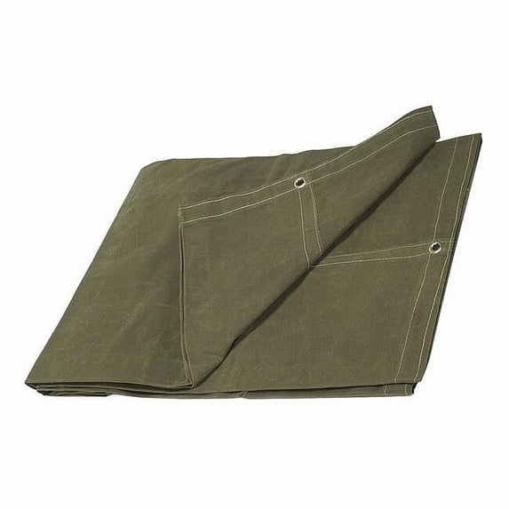 Manufacturer Varies Tarp,Green,Cotton Canv,9.5 ft L,5.5 ft W 3ZRW3