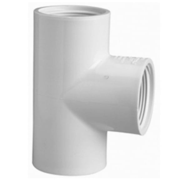Lasco Fittings 405-015 1.50" Sch40 Tee FPT x FPT x FPT White