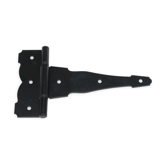 Tee Hinge, Steel, 1 9/32 in Leaf W x 5 1/2 in Leaf H, Black Enamel
