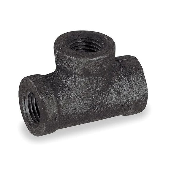 Manufacturer Varies Tee Tee, 4" Pipe, FNPT, Malleable Iron, Class 150 2WU38