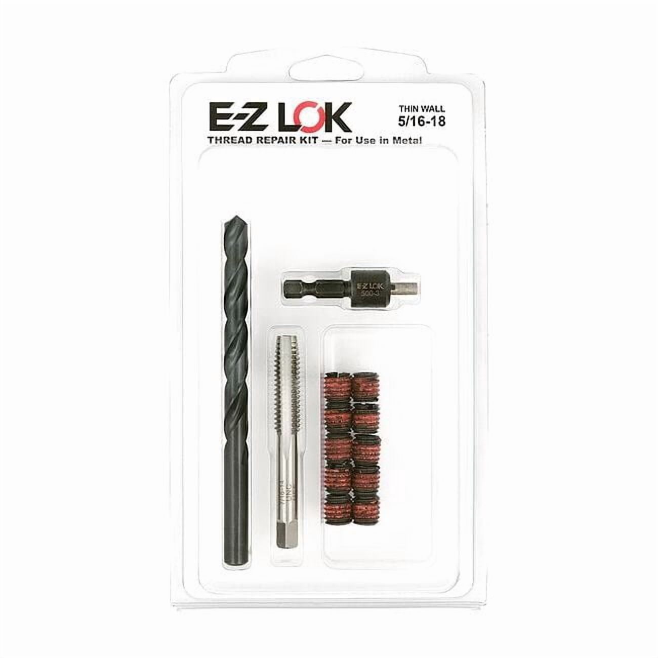Thread Repair Kit, Self Locking Thread Inserts, Steel, 10 Inserts EZ-310-5