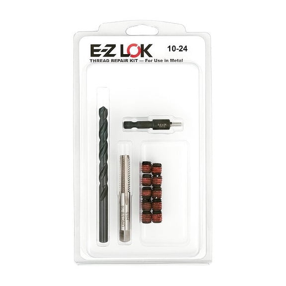 Thread Repair Kit, Self Locking Thread Inserts, Steel, 10 Inserts
