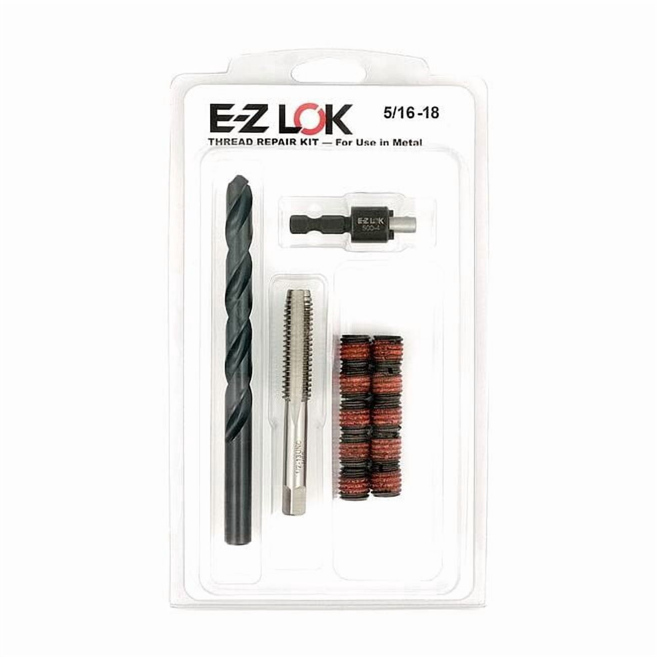 Thread Repair Kit, Self Locking Thread Inserts, Steel, 10 Inserts EZ-329-5