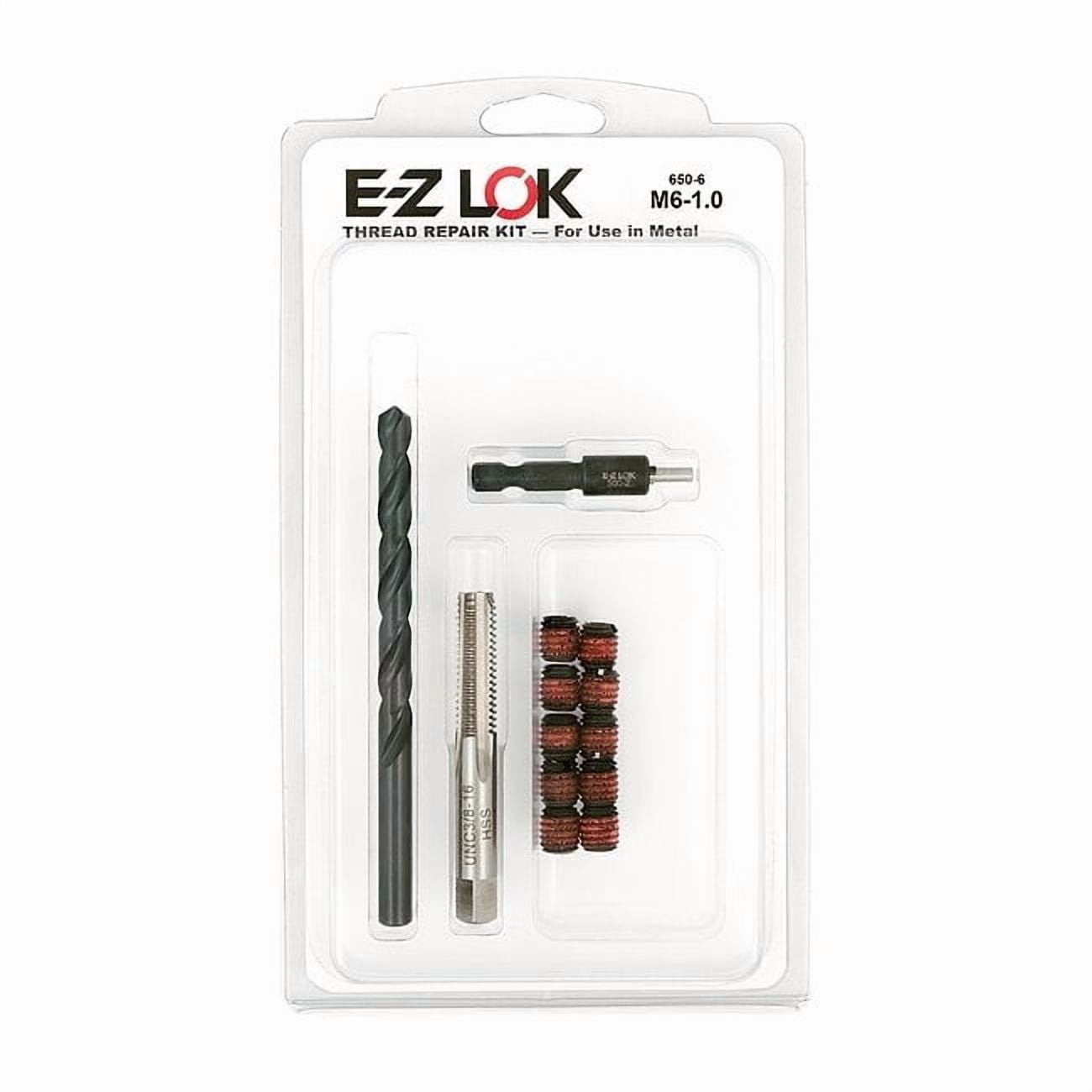 Thread Repair Kit, Self Locking Thread Inserts, Steel, 10 Inserts EZ-650-6