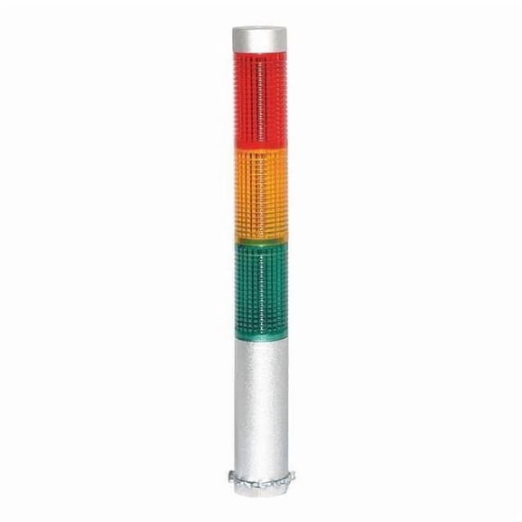 Tower Light Assembly, 24V AC/DC, Amber, Green, Red, 25 mm Dia., 8 3/16 in Height, LED