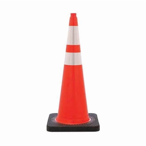 Traffic Cone, PVC, High-Intensity Prismatic, 36 in Height, 15 lb, Orange
