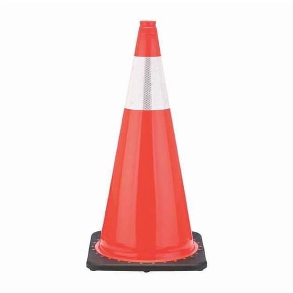 Traffic Cone, PVC, High-Intensity Prismatic, 28 in Height, 5 lb, Orange