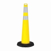 Traffic Cone, Polyethylene, Engineer, 42 in Height, 4.23 lb, Yellow 45YJ67