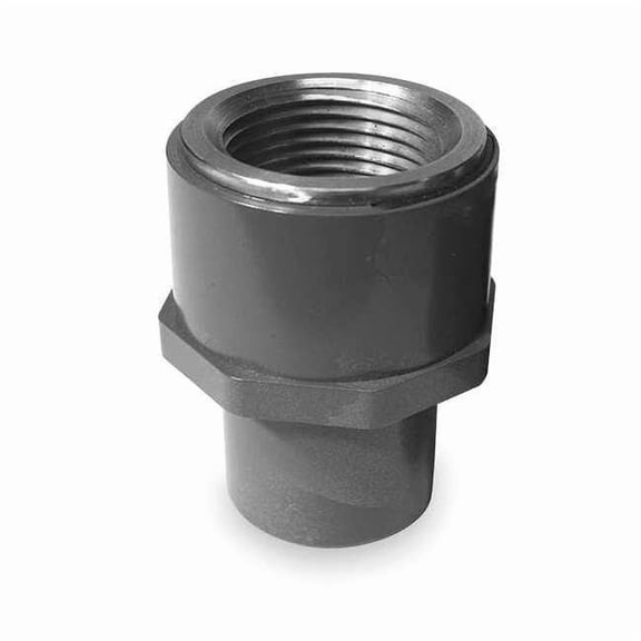 PVC, Brass Transition Adapter, FNPT x SPG, 1 in Pipe Size 878-010BR