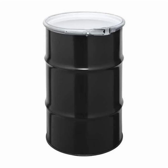 Open Head Transport Drum, Steel, 30 gal, Unlined, Black CQ3005Q