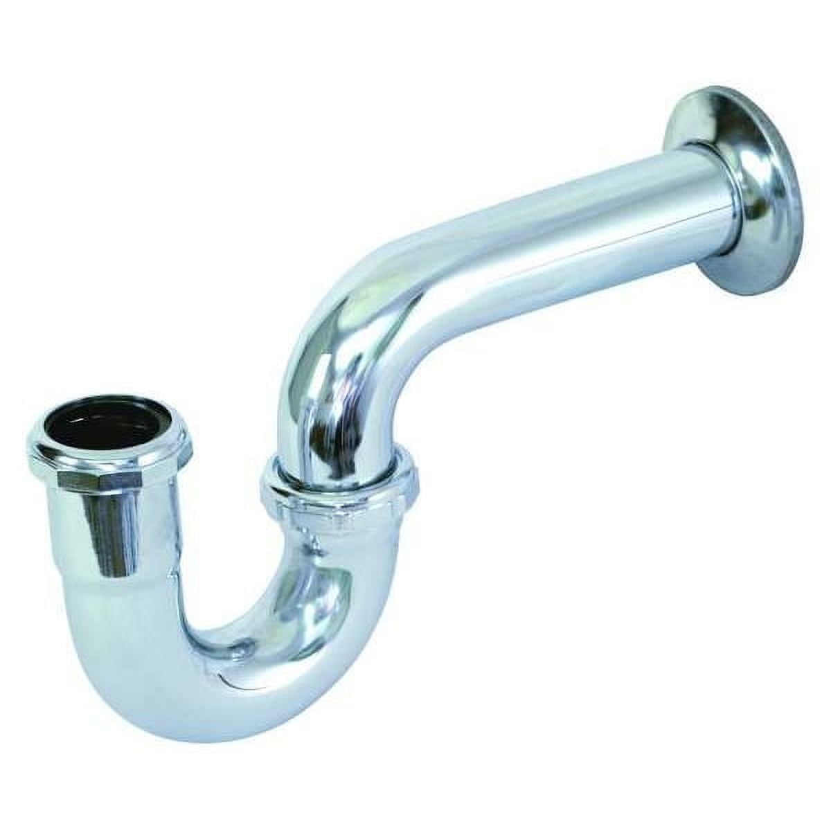 Chrome 1-1/2" Metal P-Trap with Wall Extension