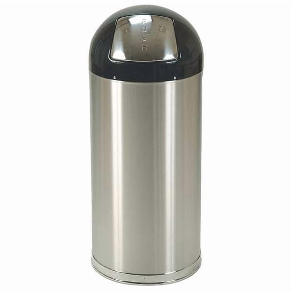 Manufacturer Varies Trash Can, Silver, 15 gal, SS 4PGG2
