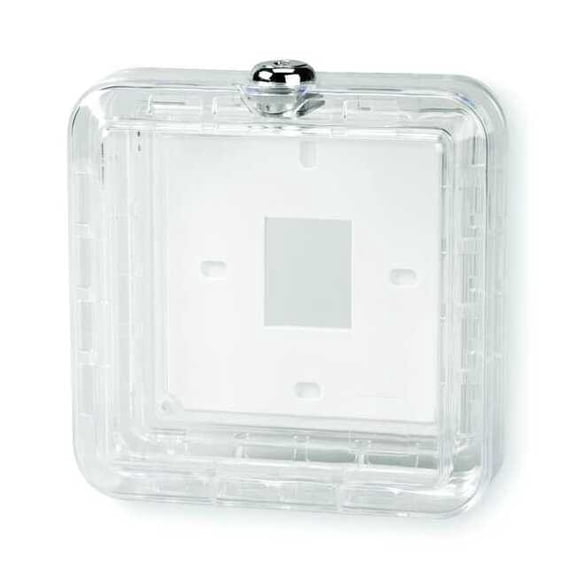 Universal Thermostat Guard, Off-White, Plastic 4E644