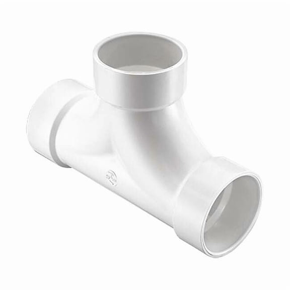 PVC Two Way Cleanout Tee, Socket, 4 in Pipe Size P448-040