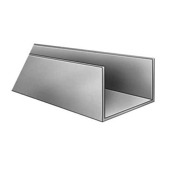 Manufacturer Varies PVC Type 1 PVC U-Channel, 60 in L, Dark Gray 1UNJ3