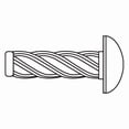 thumbnail image 1 of U-Drive Screw, Round, Zinc Plated Steel, 1/16 in Head Ht, 1/8 in Lg, 1000 PK, 1 of 1