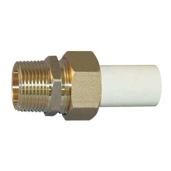 CPVC Transition Male Union, CTS, Schedule SDR-11, 1/2" Pipe Size, MNPT x CTS Hub