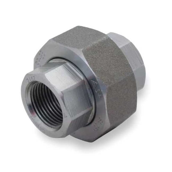 Union Union, 2-1/2" Pipe, FNPT, Black Forged Steel, Class 3000 1MND6