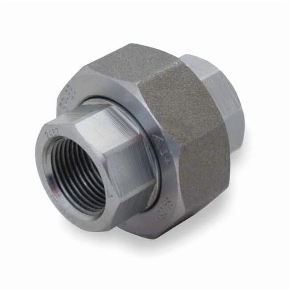 Union Union, 2" Pipe, FNPT, Black Forged Steel, Class 3000 1MND5